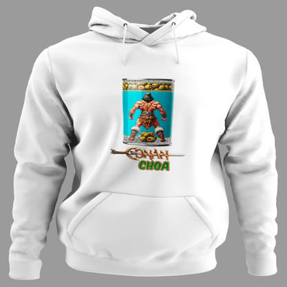 SUDADERA CON CAPUCHA BLANCA CONAN