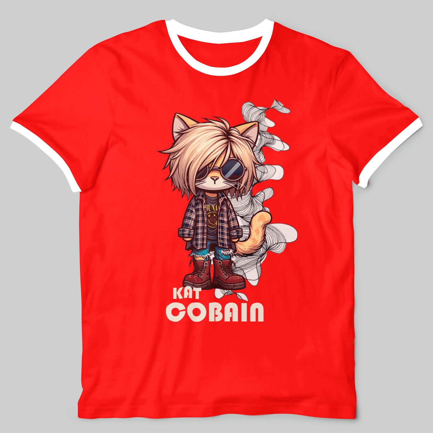 camiseta manga corta kurt cobain