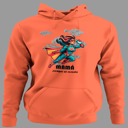 SUDADERA CON CAPUCHA NARANJA DIA D ELA MADRE