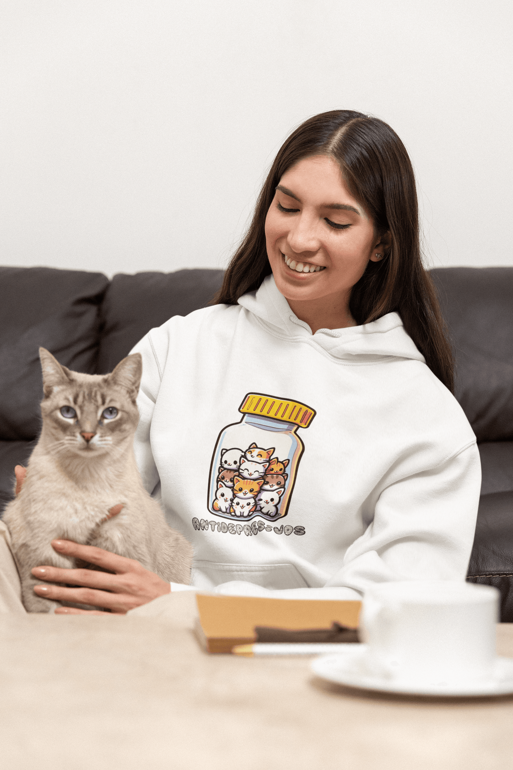 Sudadera divertida
Regalo para amantes de los gatos
Regalos de cumpleaños
Humor tierno
Ropa con temática de gatos
Sudadera relajante
Regalos originales