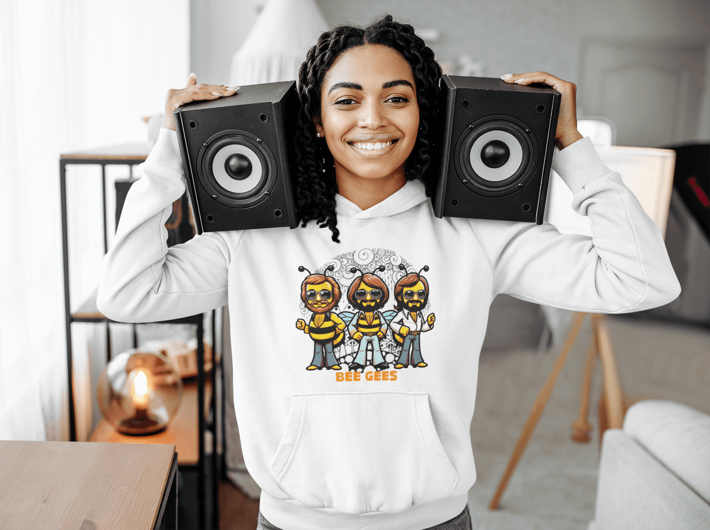 Sudaderas de los Bee Gees
Ropa retro de música disco
Moda musical divertida
Sudaderas unisex estampadas
Ropa para fans de la música