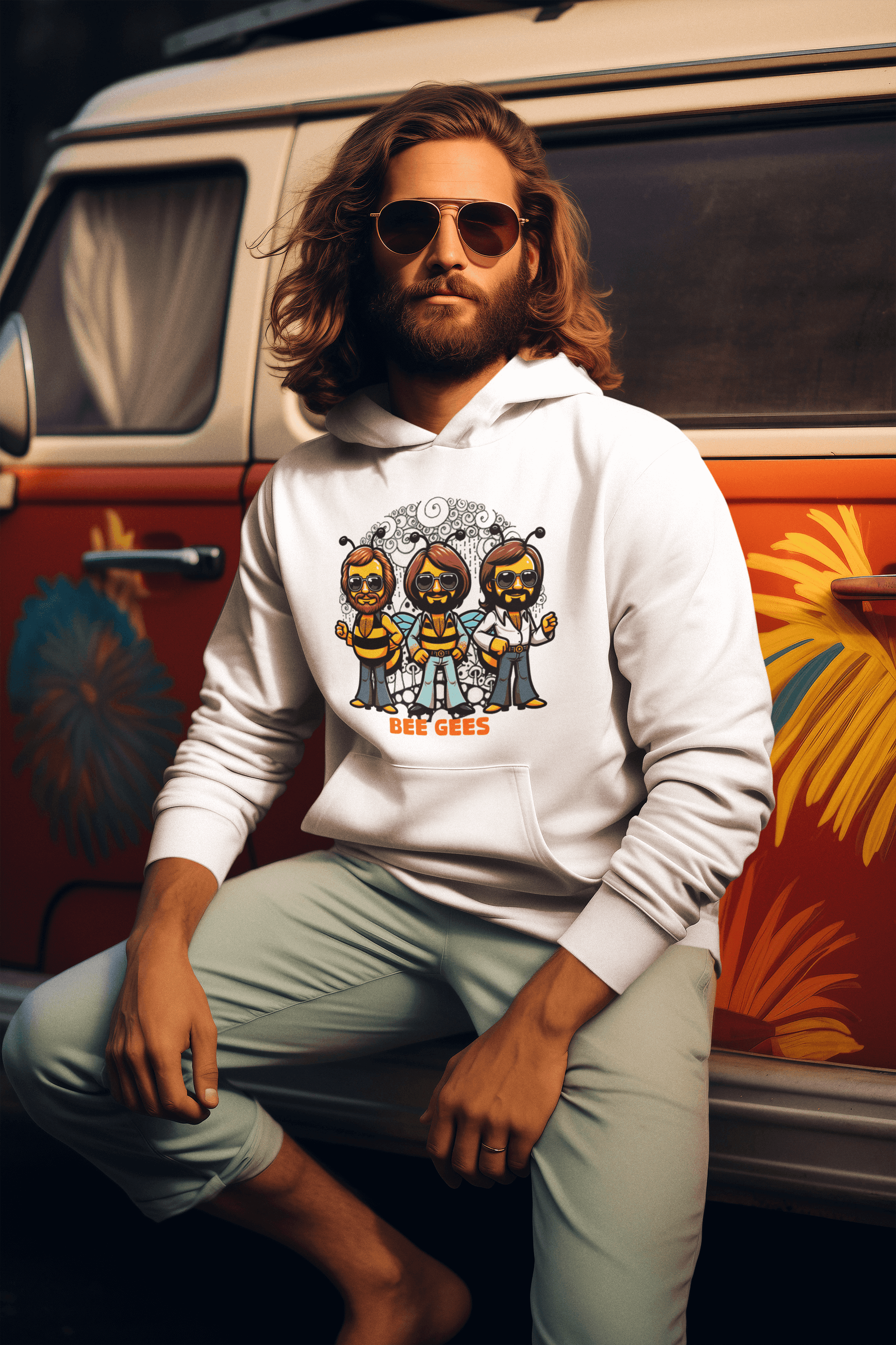 Sudaderas de los Bee Gees
Ropa retro de música disco
Moda musical divertida
Sudaderas unisex estampadas
Ropa para fans de la música