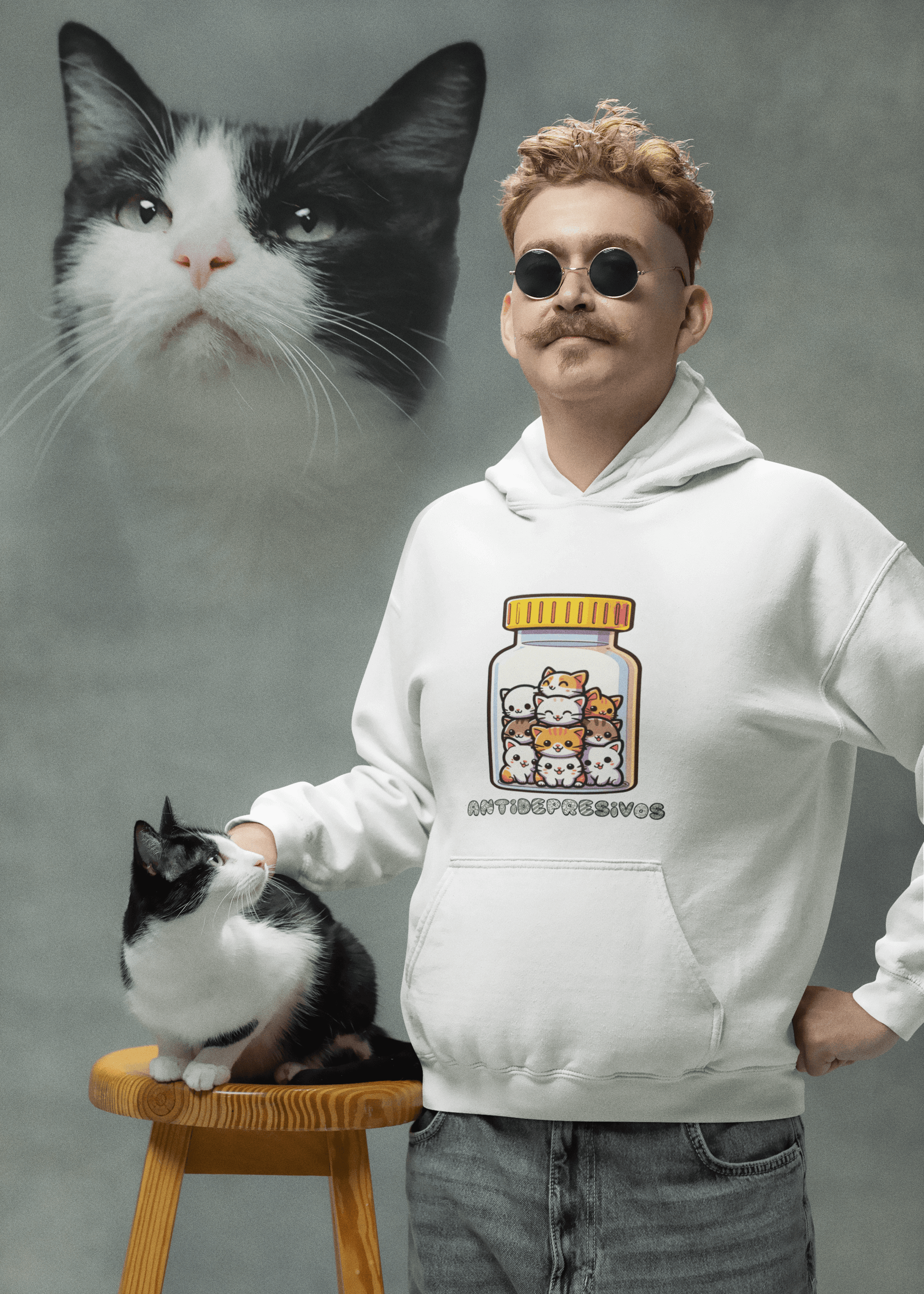 Sudadera divertida
Regalo para amantes de los gatos
Regalos de cumpleaños
Humor tierno
Ropa con temática de gatos
Sudadera relajante
Regalos originales