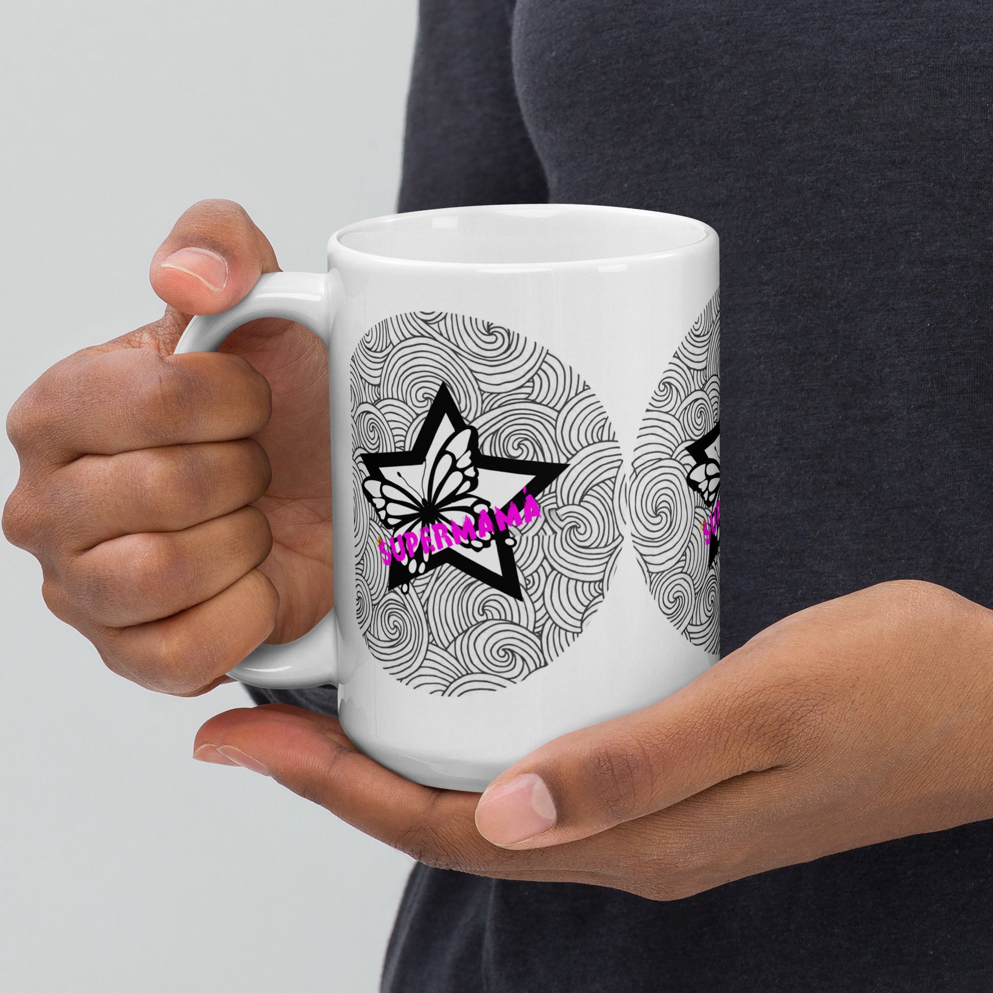 Taza blanca SUPERMAMÁ - STARWAYTOHELEN