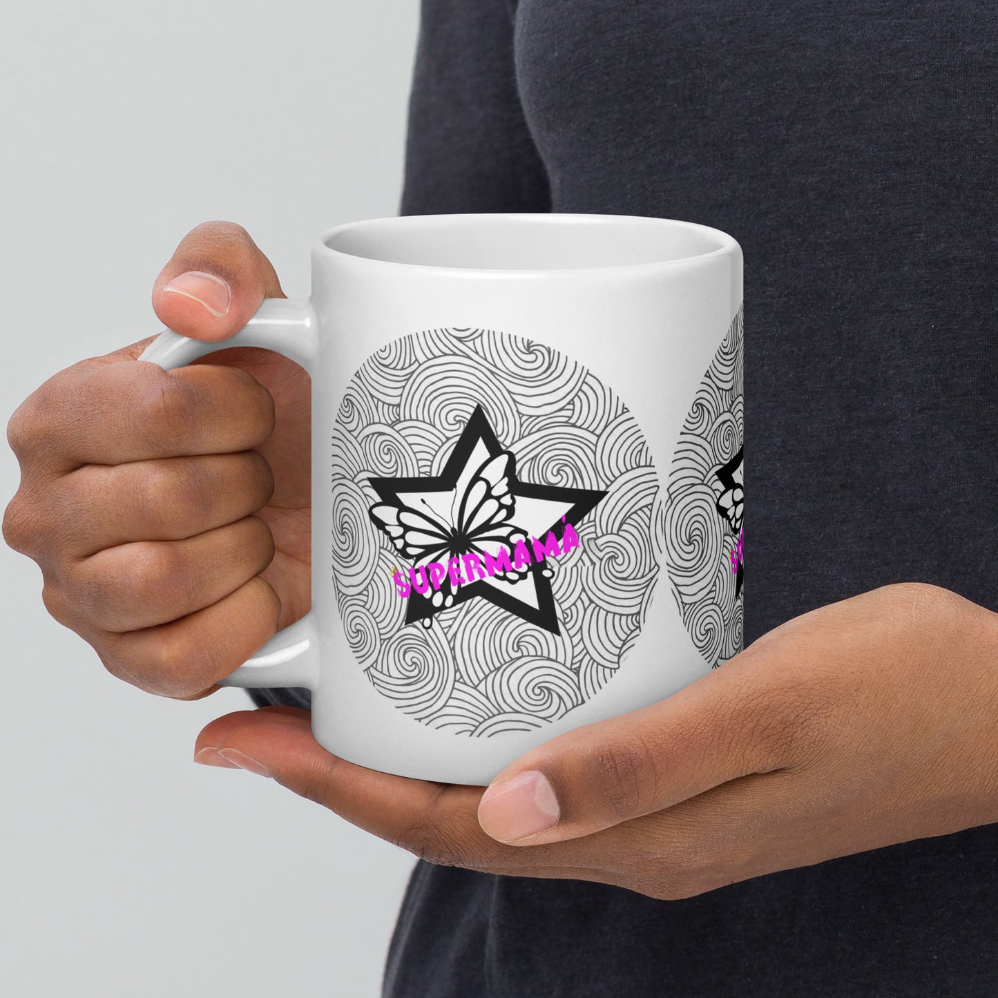 Taza blanca SUPERMAMÁ - STARWAYTOHELEN