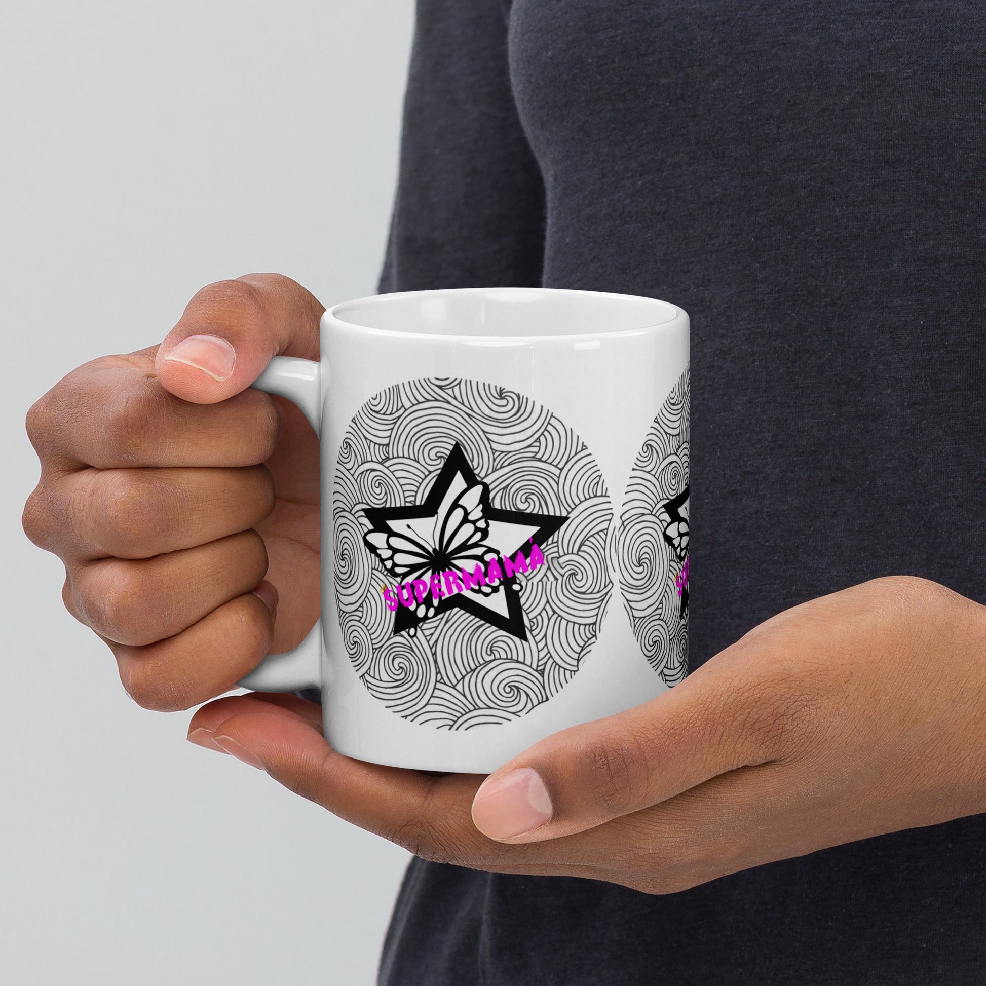 Taza blanca SUPERMAMÁ - STARWAYTOHELEN