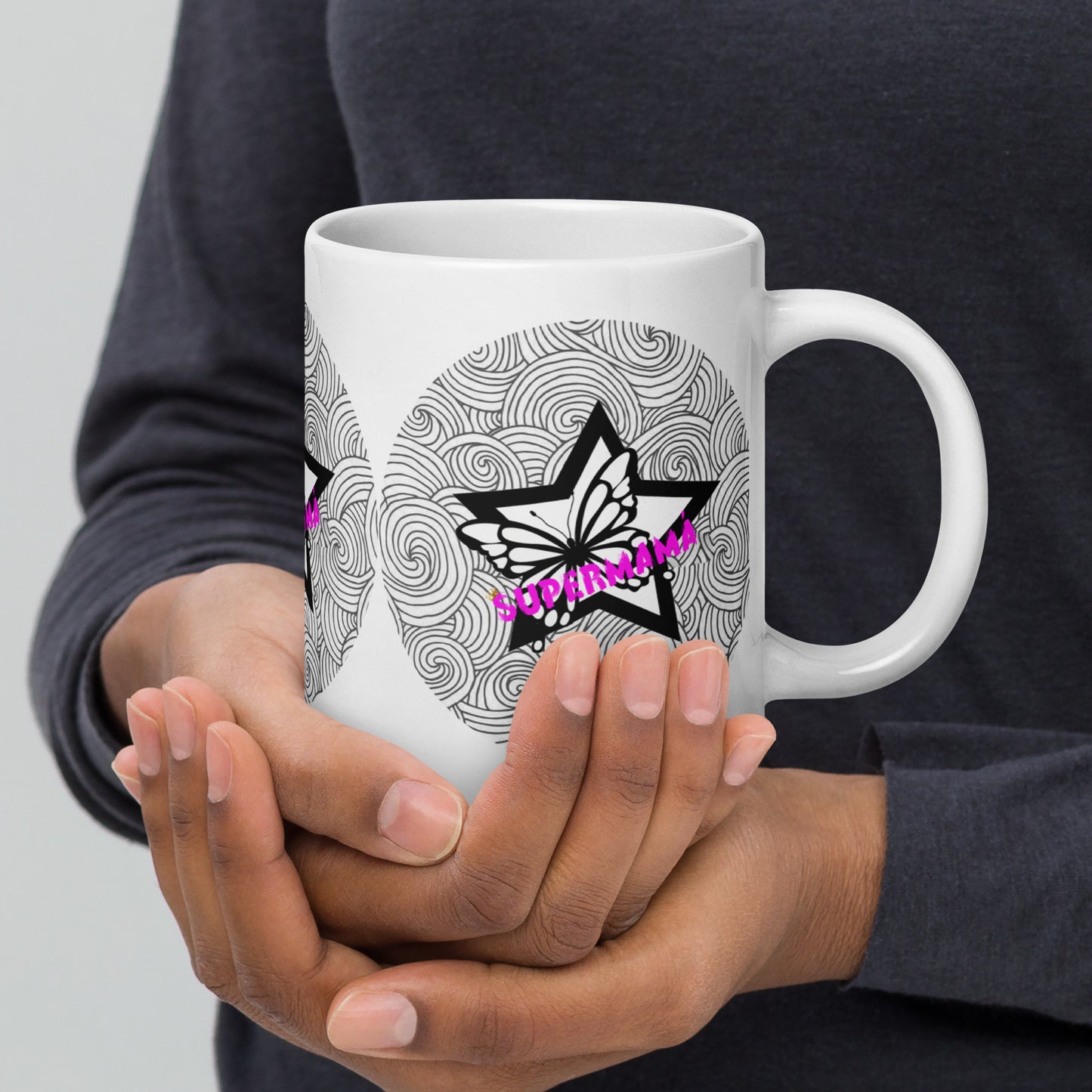 Taza blanca SUPERMAMÁ - STARWAYTOHELEN