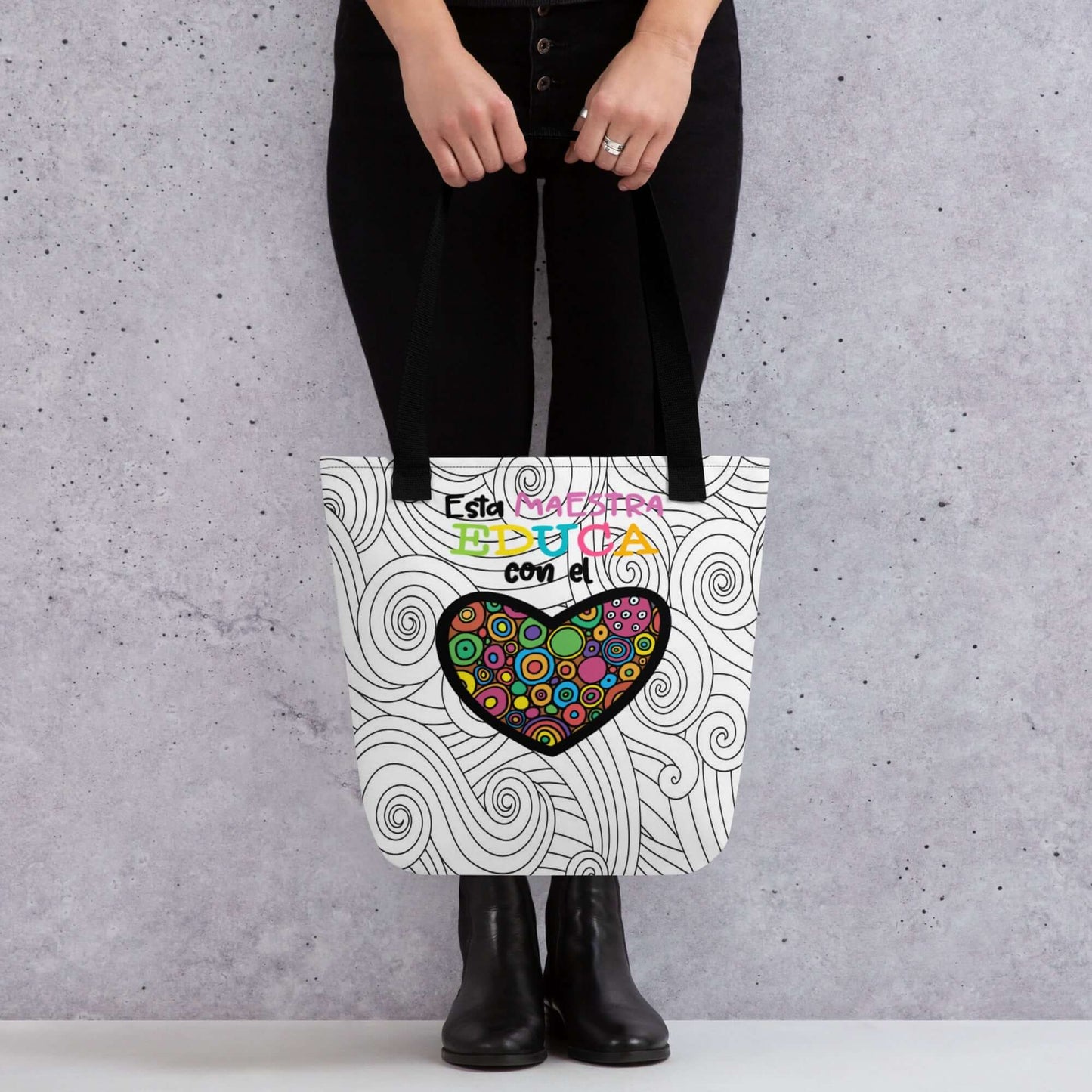 TOTE BAG ENSEÑA CON EL CORAZON