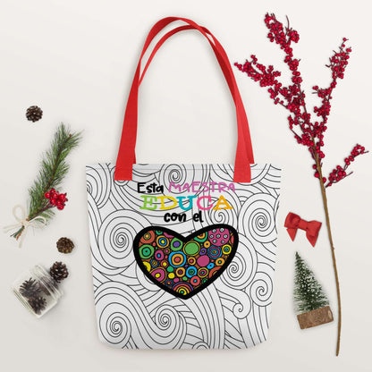 TOTE BAG ENSEÑA CON EL CORAZON