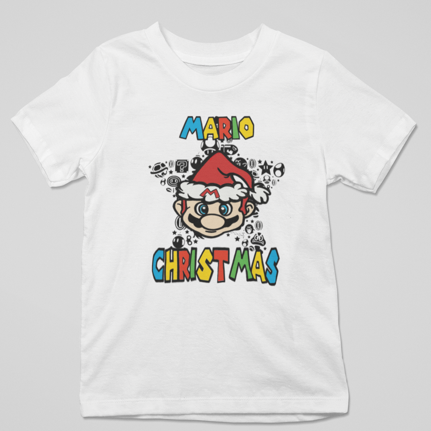 Camiseta "Mario Christmas": ¡Feliz Navidad desde el Reino Champiñón!