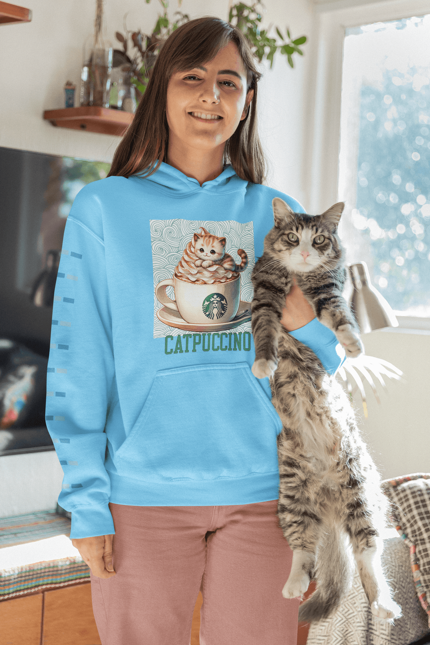 Sudadera "Catpuccino" - Para Amantes del Café y de los Gatos ☕🐱