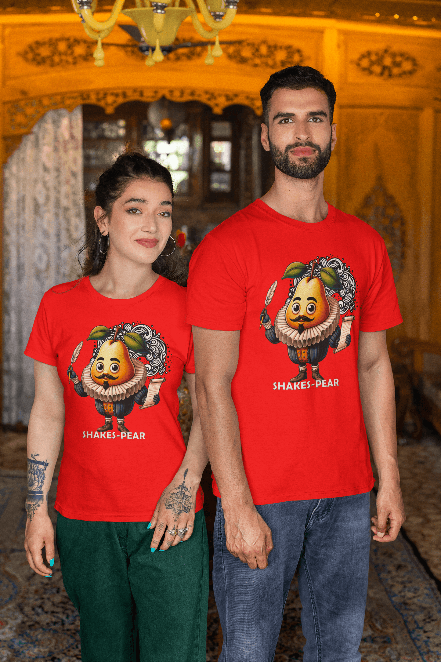 CAMISETA MANGA CORTA ROJA SHAKESPEARE