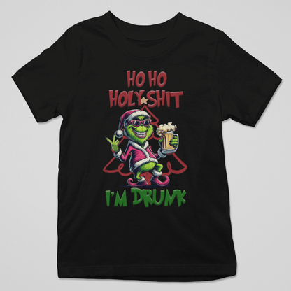 🎄 Camiseta "Ho Ho Holy Shit, I'm Drunk" 🍺 - ¡El Grinch más fiestero! 🥳