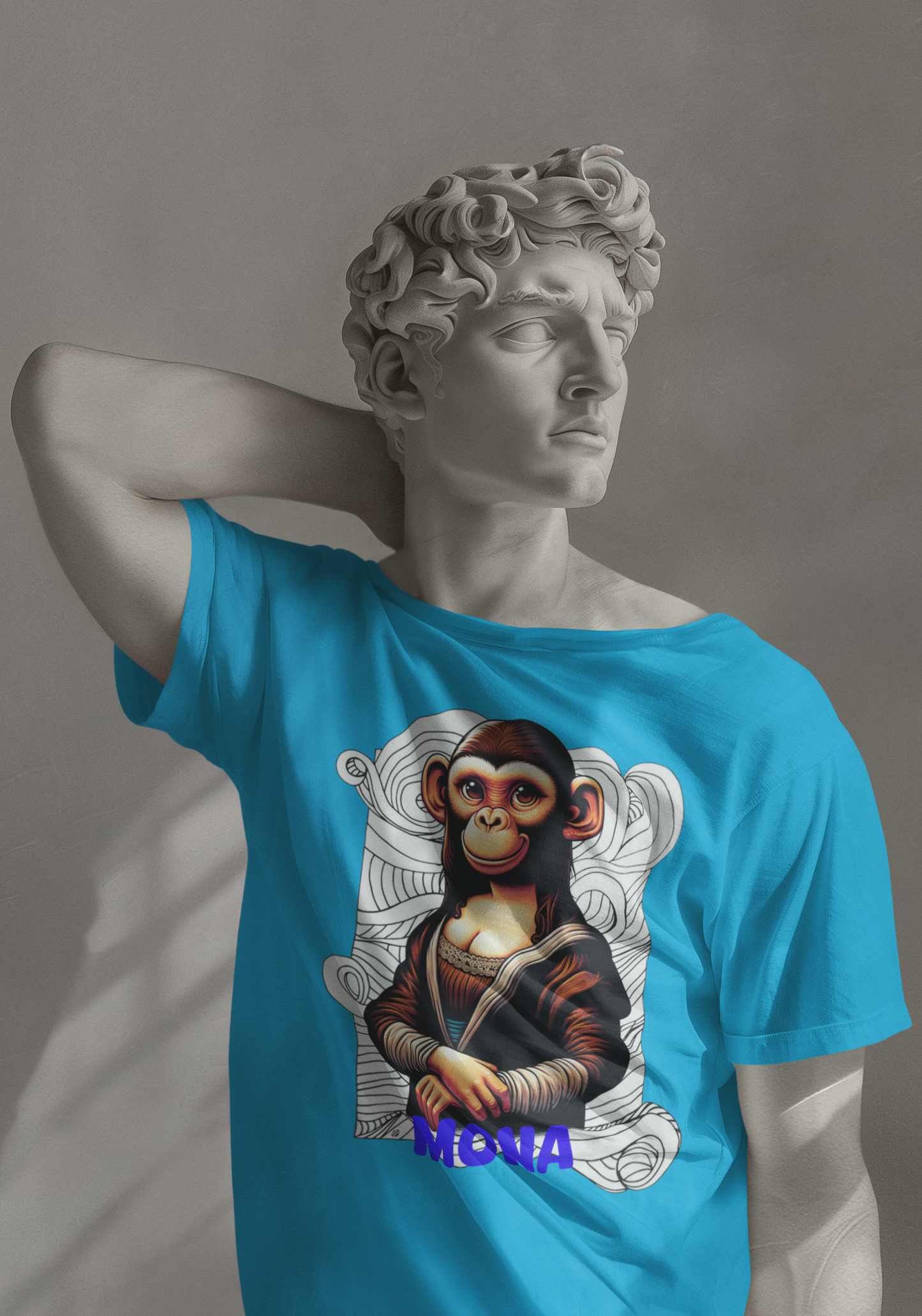 Camiseta "Mona": La Mona Lisa con un Toque Divertido