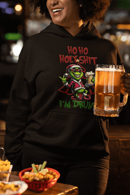 Sudadera Ho Ho Holy Shit
Grinch fiestero
Sudadera humor navideño
Ropa divertida Navidad
StarWayToHelen sudaderas