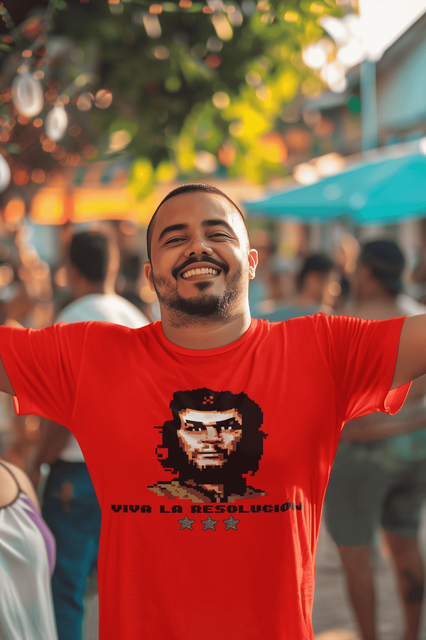 Camiseta "Viva la Resolución" - Humor Pixelado y Revolucionario 🌟🖥️