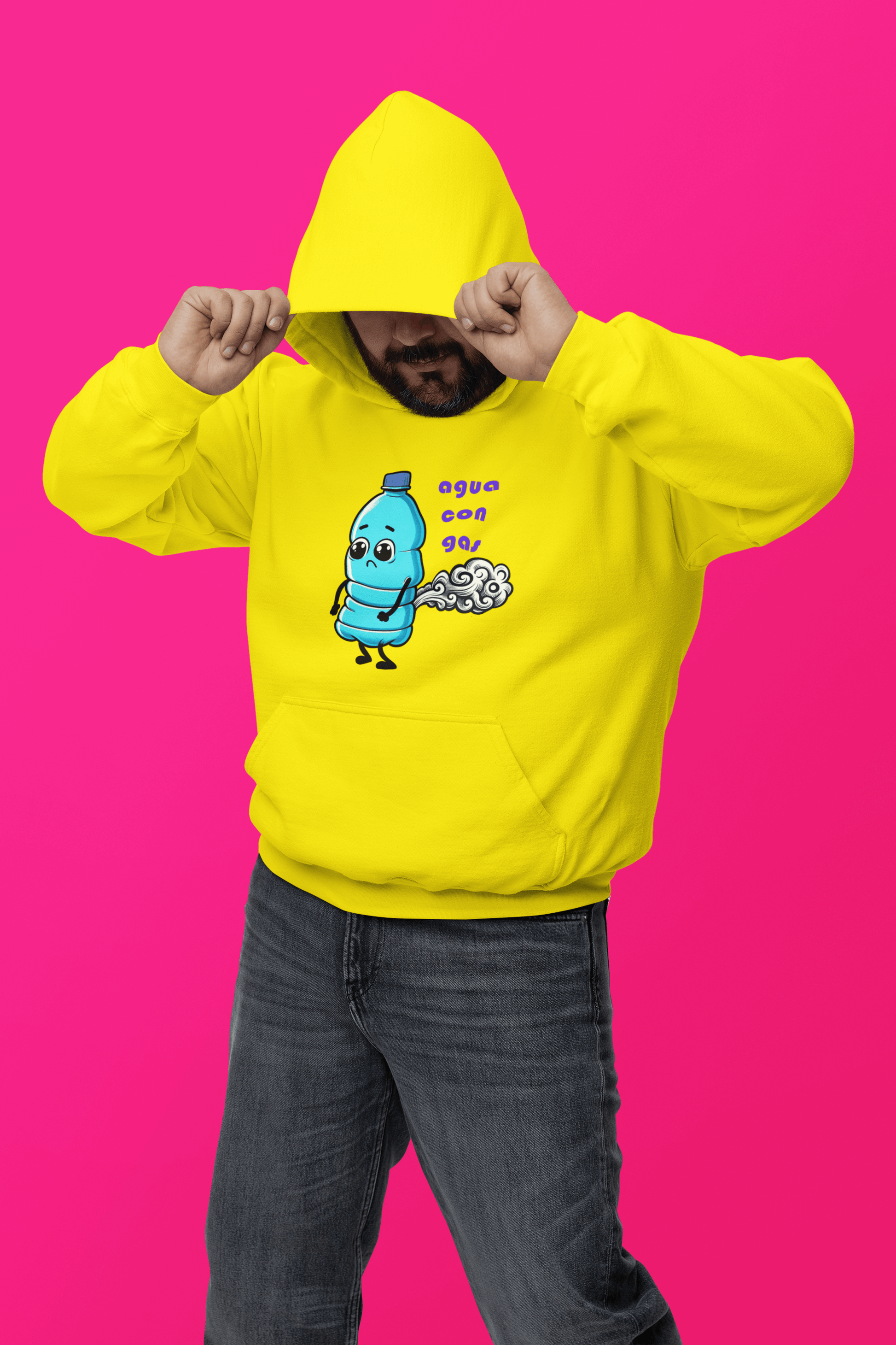 Sudadera "Agua con Gas" - ¡El humor burbujeante que necesitas en tu armario!

¿Eres de los que disfrutan del humor visual y las bromas ligeras? La sudadera "Agua con Gas" es la prenda ideal para ti. Con un diseño simpático y lleno de burbujas, esta sudadera no solo te mantendrá abrigado, sino que también hará reír a todos a tu alrededor. Perfecta para quienes aman el humor sencillo pero efectivo.

Características de la sudadera:
100% algodón, suave y cómoda, ideal para los días frescos.
Divertido diseño que