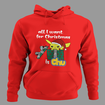 Sudadera "All I Want for Christmas is CHU"
Sudadera navideña divertida
Ropa de Navidad kawaii
Regalos originales para Navidad
StarWayToHelen sudaderas con humor