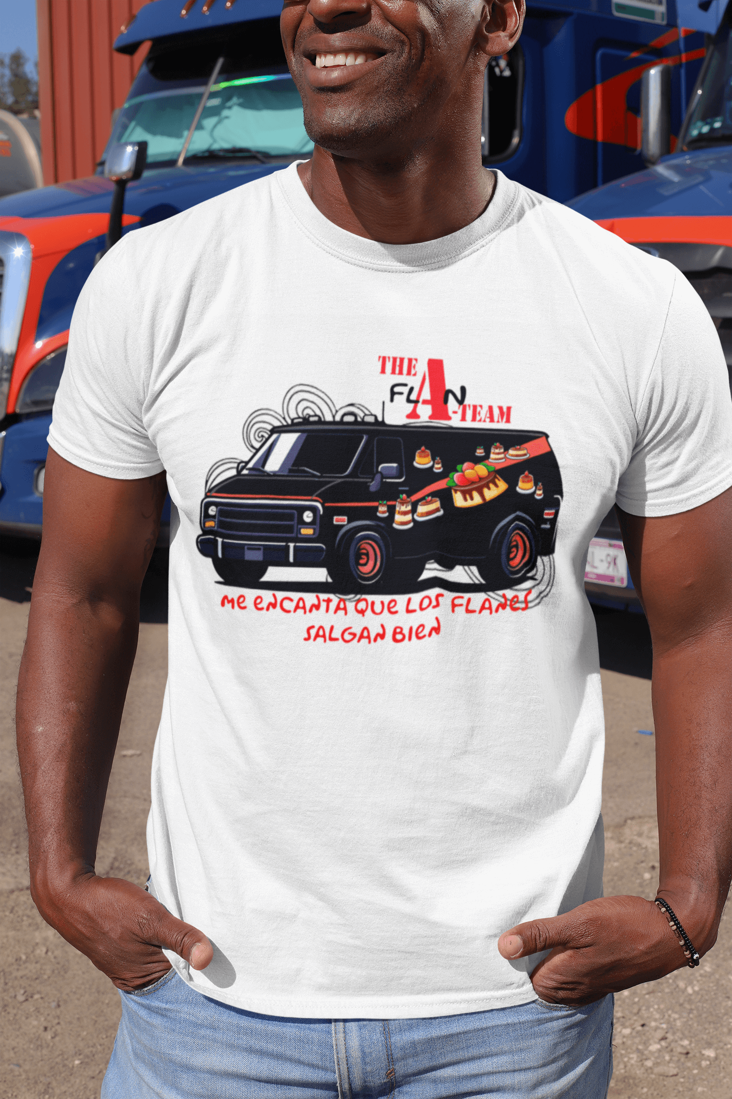 Camiseta "The Flan Team" - Para los Fans del Flan y "El Equipo A" 🍮🚐