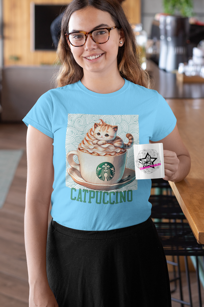 Camiseta "Catpuccino" - Dulzura y Café en un Solo Diseño ☕🐱