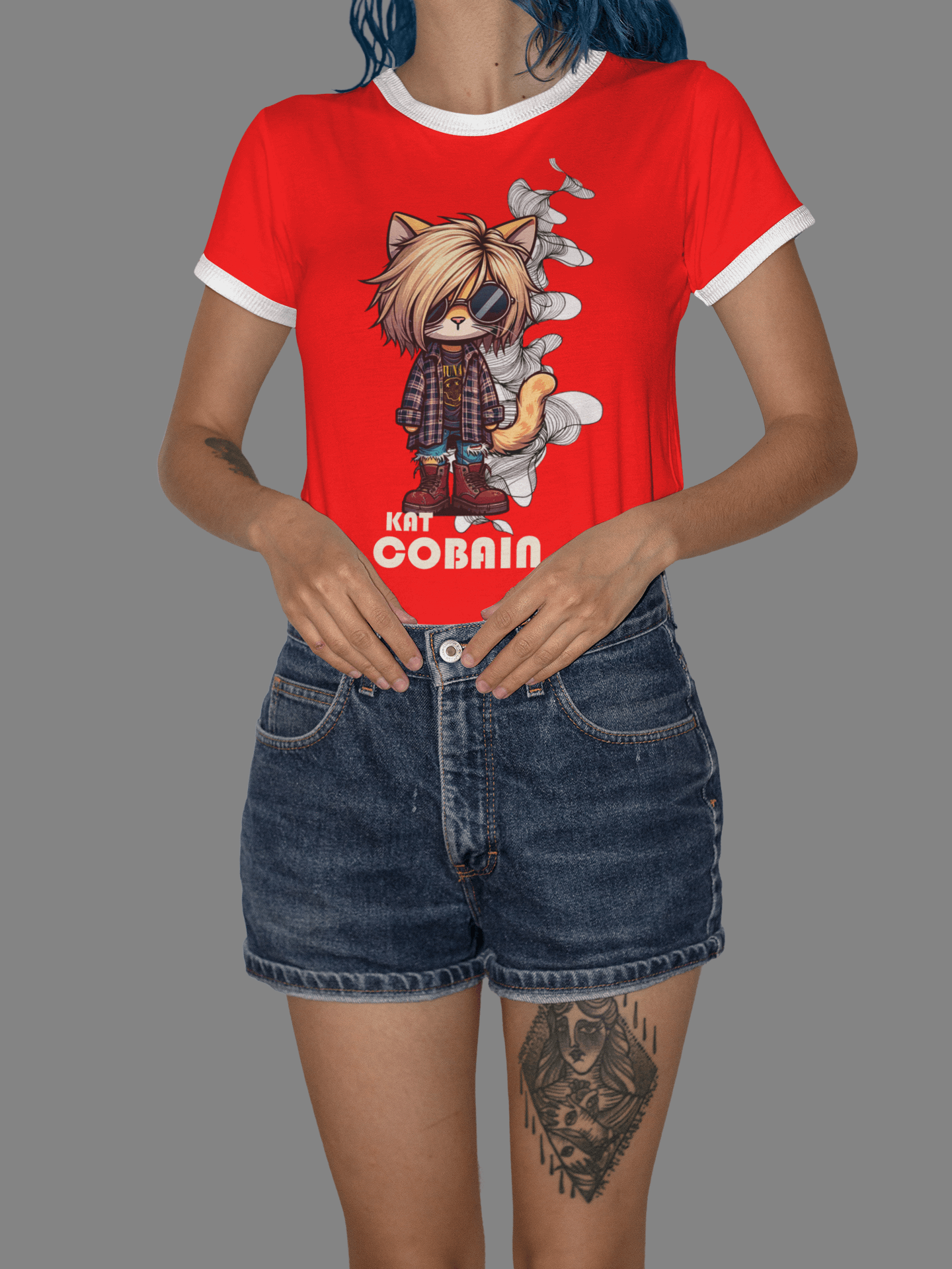 camiseta manga corta kurt cobain