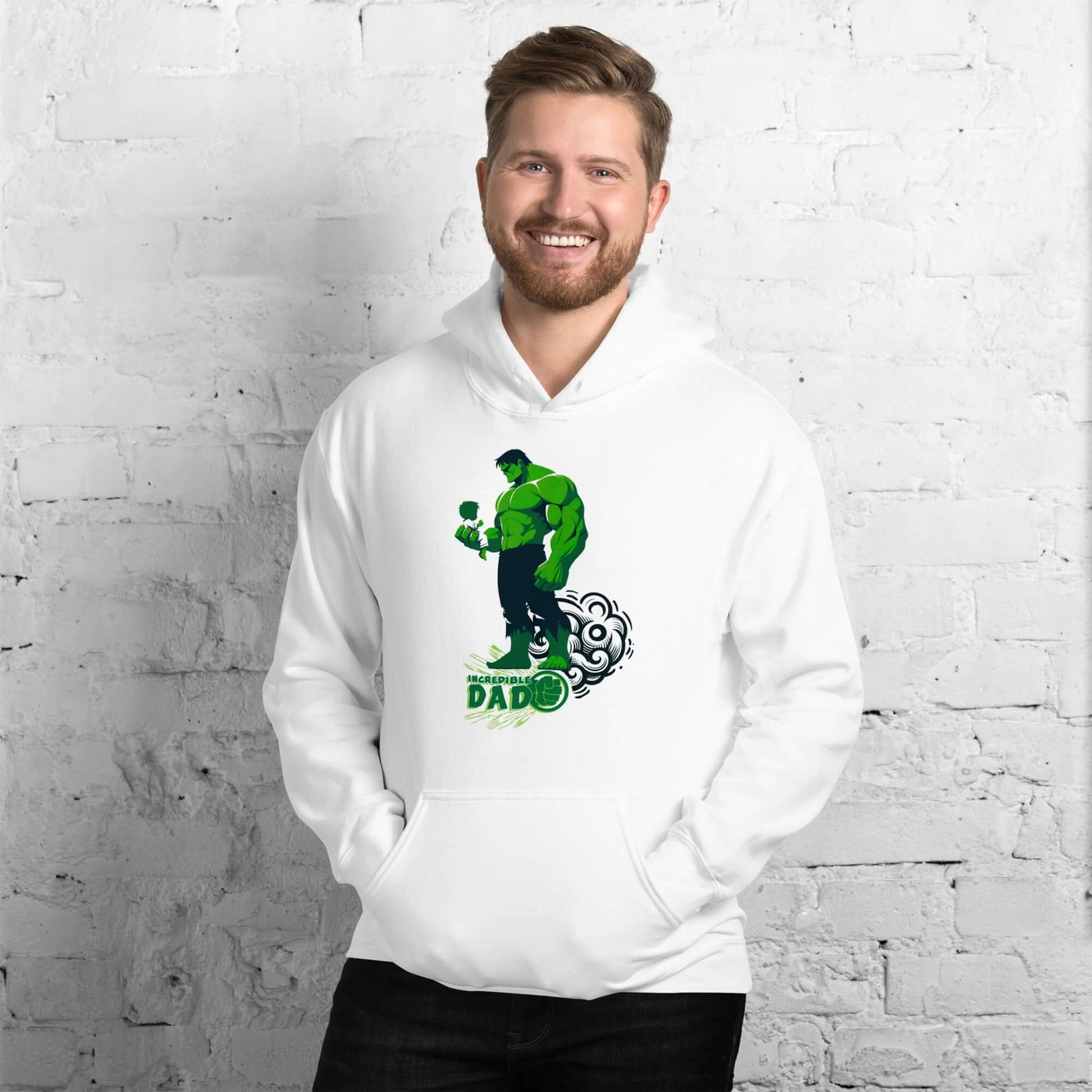 SUDADERA BLANCA CON CAPUCHA HULK