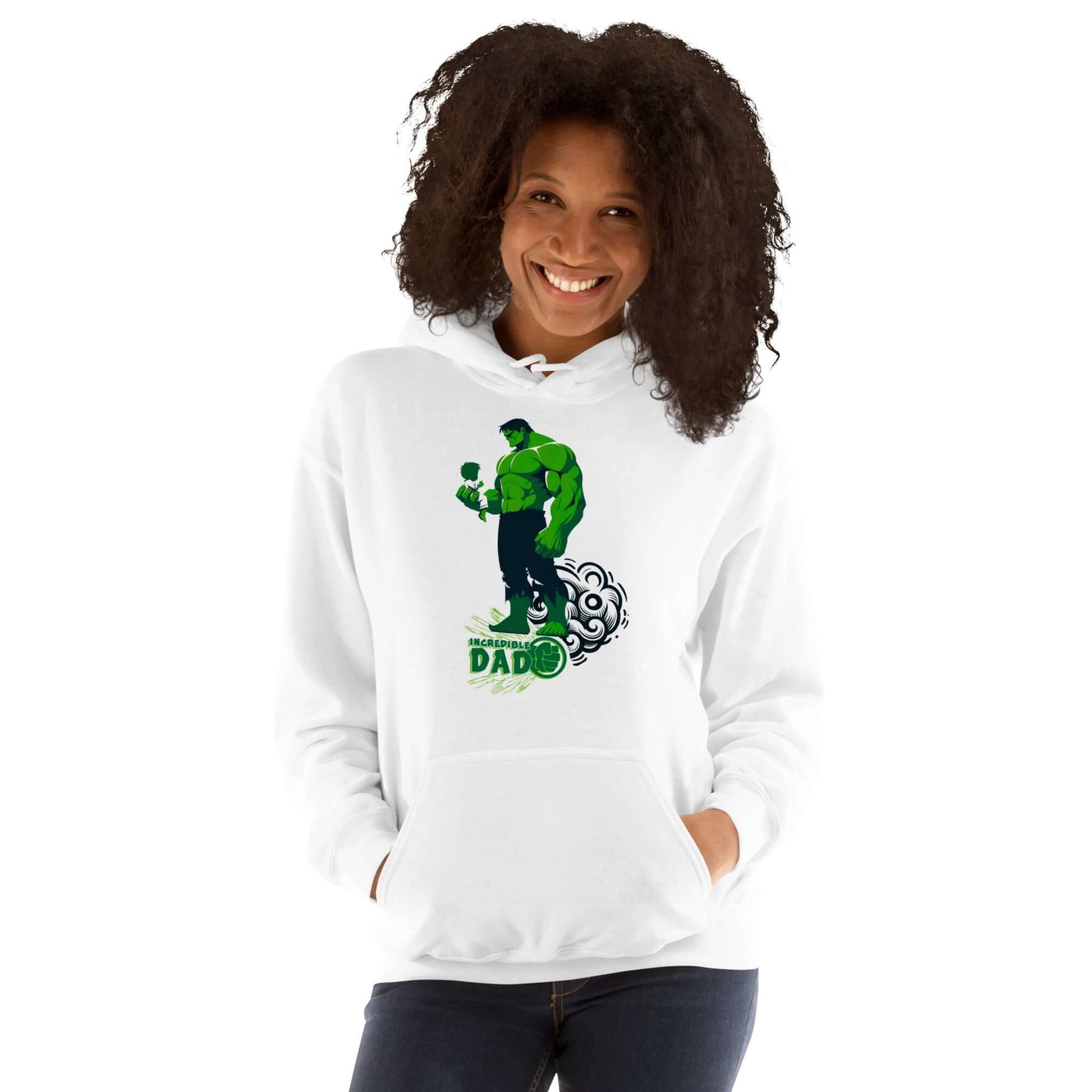 SUDADERA BLANCA CON CAPUCHA HULK