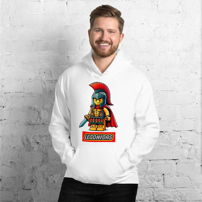 SUDADERA BLANCA CON CAPUCHA LEONIDAS