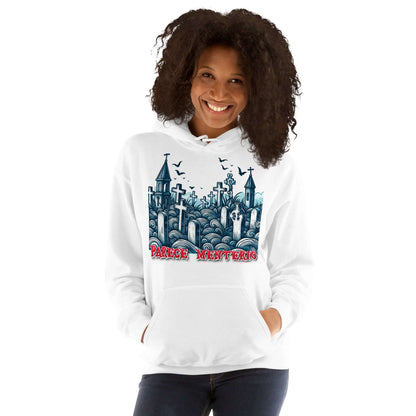 SUDADERA CON CAPUCHA BLANCA PARE CEMENTERIO