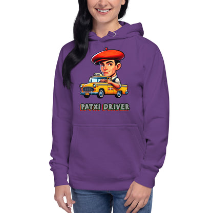 SUDADERA CON CAPUCHA MORADA TAXI DRIVER